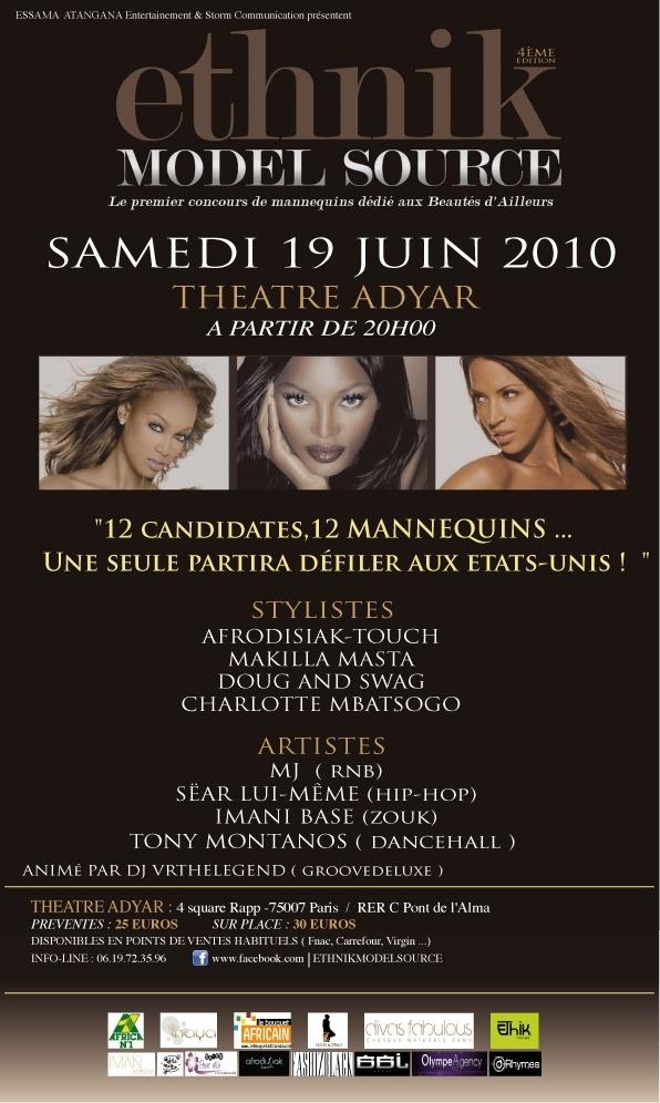 Actu Mode : Concours Ethnik Model Source le 19 juin 2010 à Paris